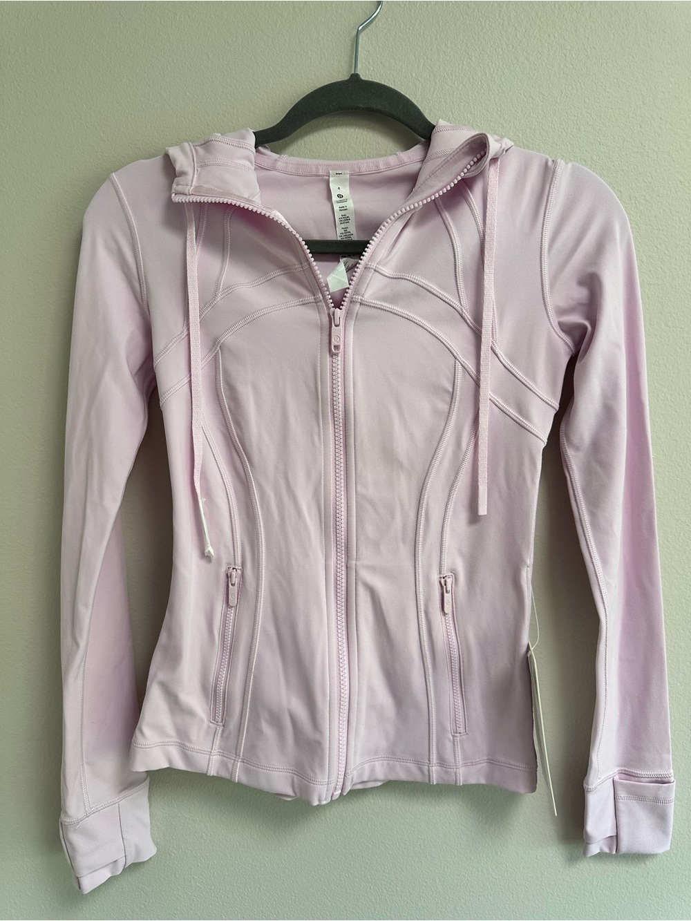 Lululemon Define Hooded Jacket Nulu Pink Size 4 NWT $128